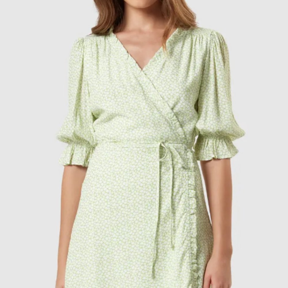 Charlie Holiday Ditsy Floral Wrap Dress